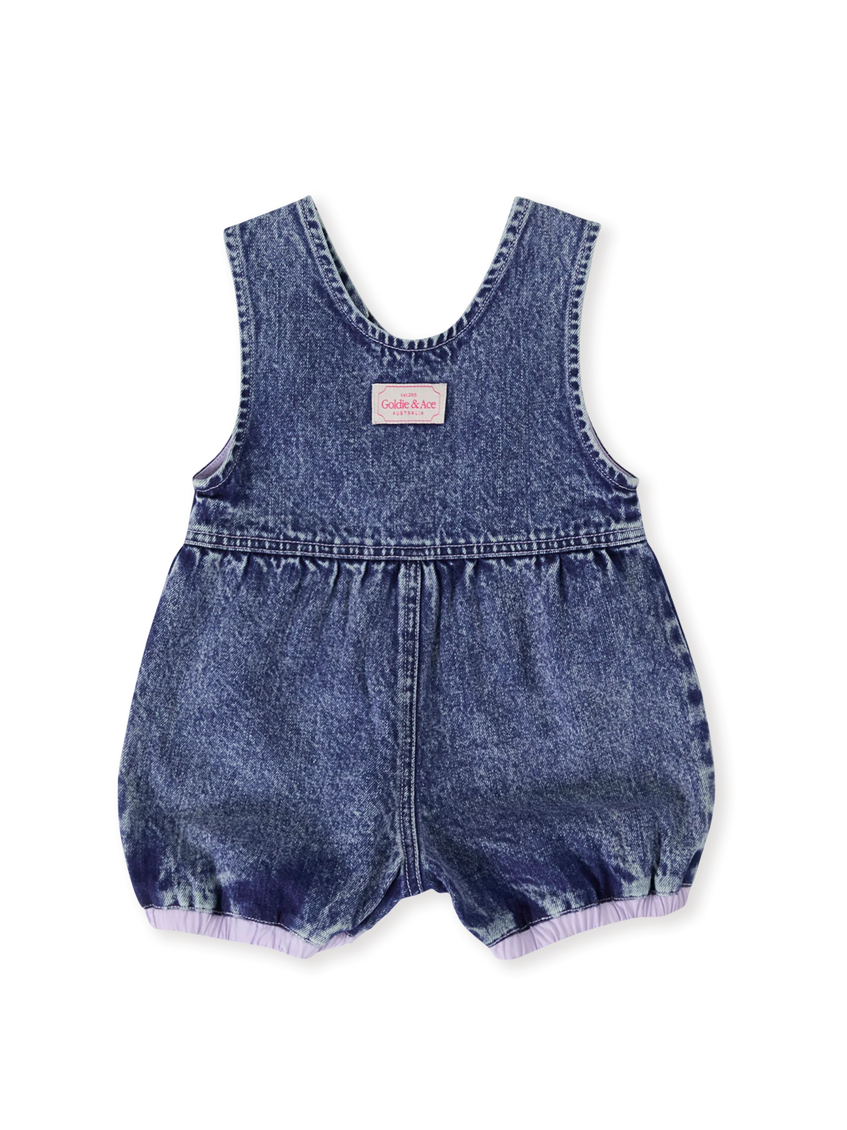 Goldie + Ace Nina Pastel Petals Denim Romper