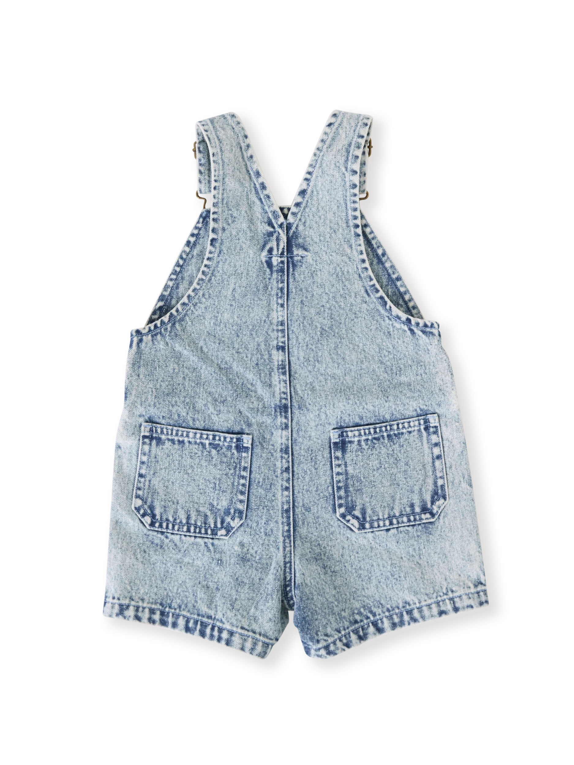 Goldie + Ace Burton Vintage Washed Denim Overalls Light Denim