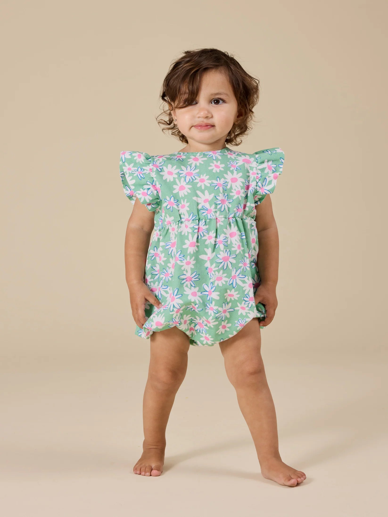 Goldie + Ace Daisy Patch Lani Romper