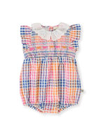 Goldie Ace + Rainbow Gingham Lani Smocked Romper