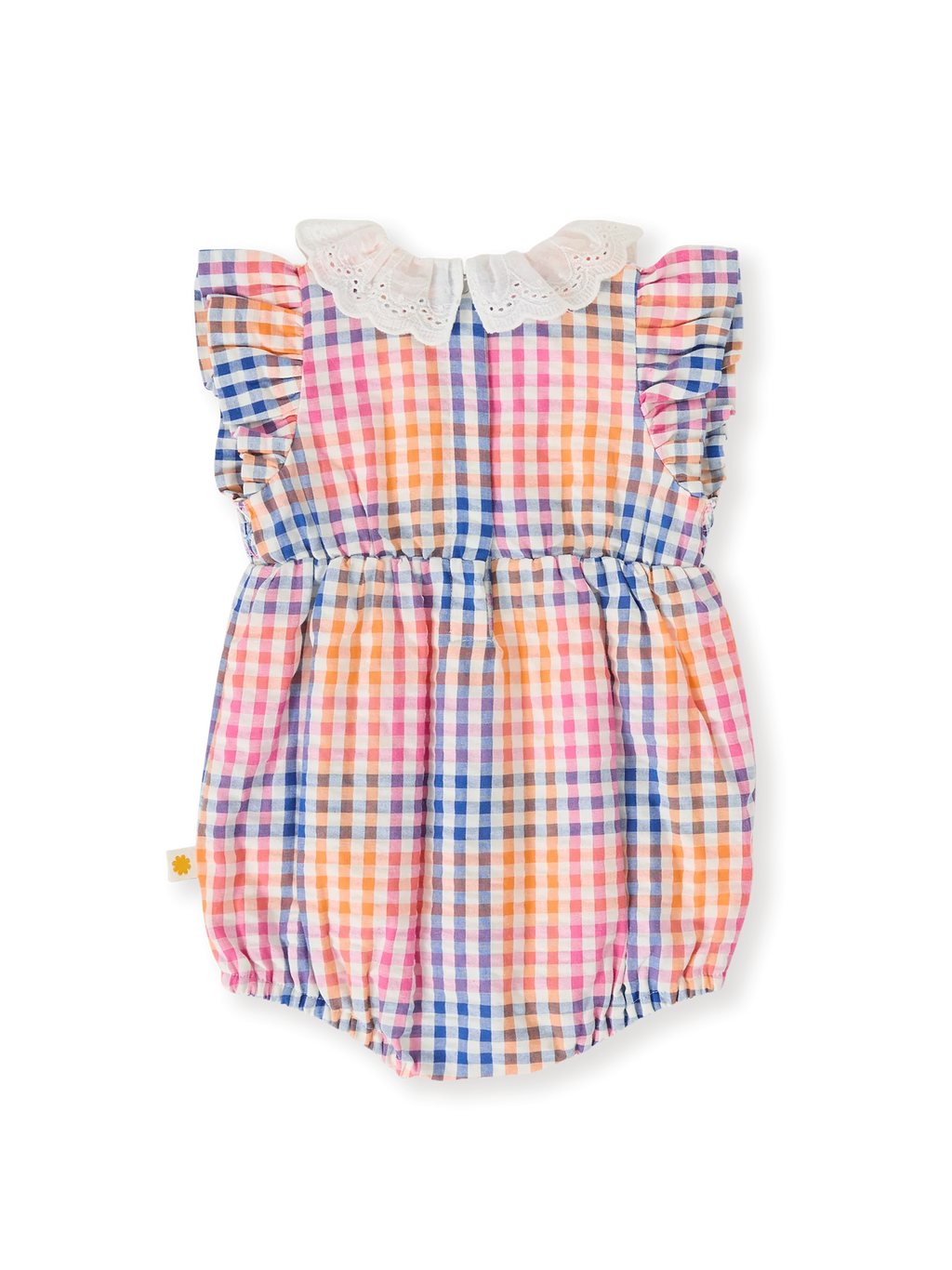 Goldie Ace + Rainbow Gingham Lani Smocked Romper