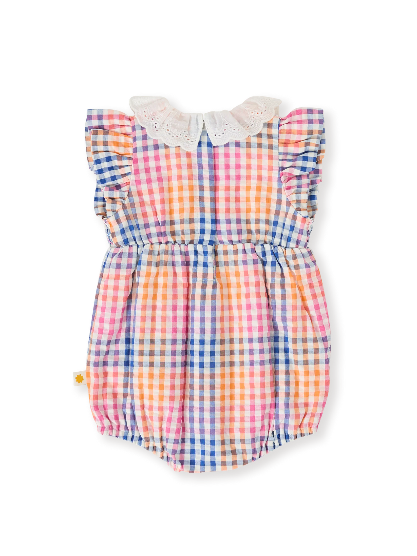 Goldie Ace + Rainbow Gingham Lani Smocked Romper
