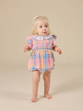Goldie Ace + Rainbow Gingham Lani Smocked Romper