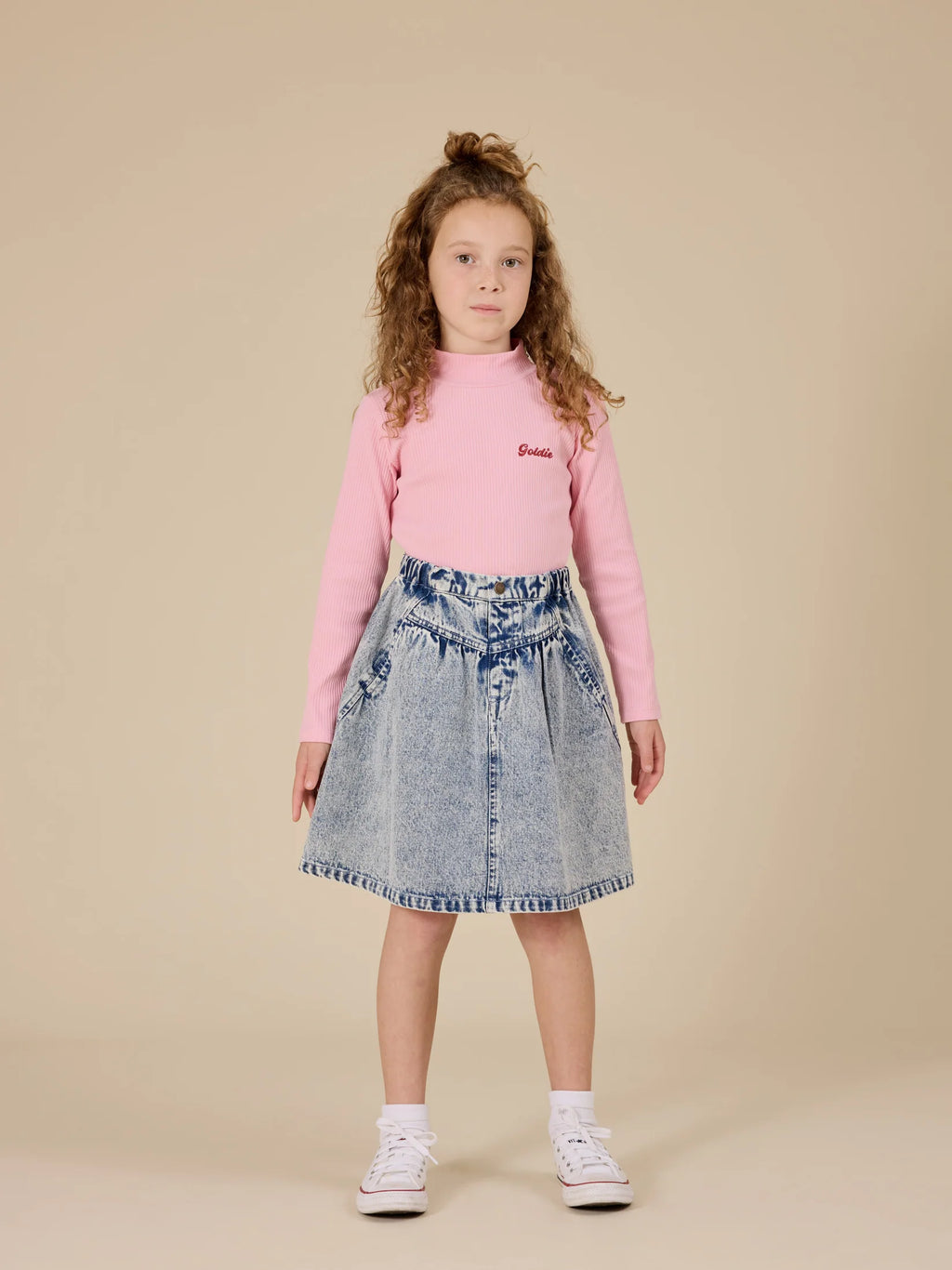 Goldie + Ace Esta A-Line Denim Skirt