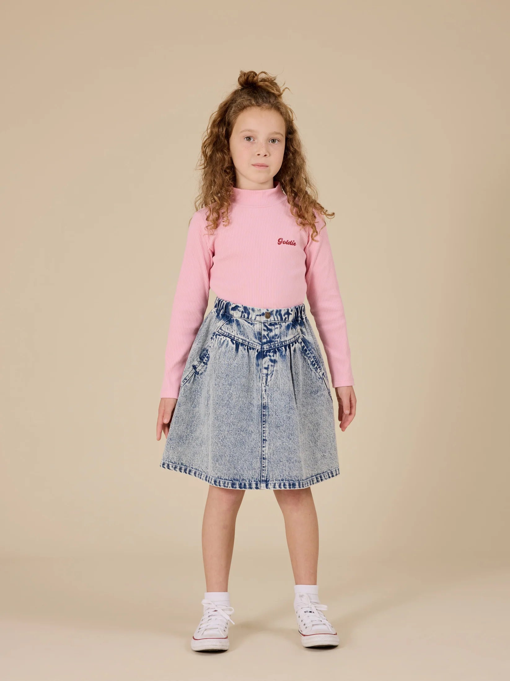 Goldie + Ace Esta A-Line Denim Skirt