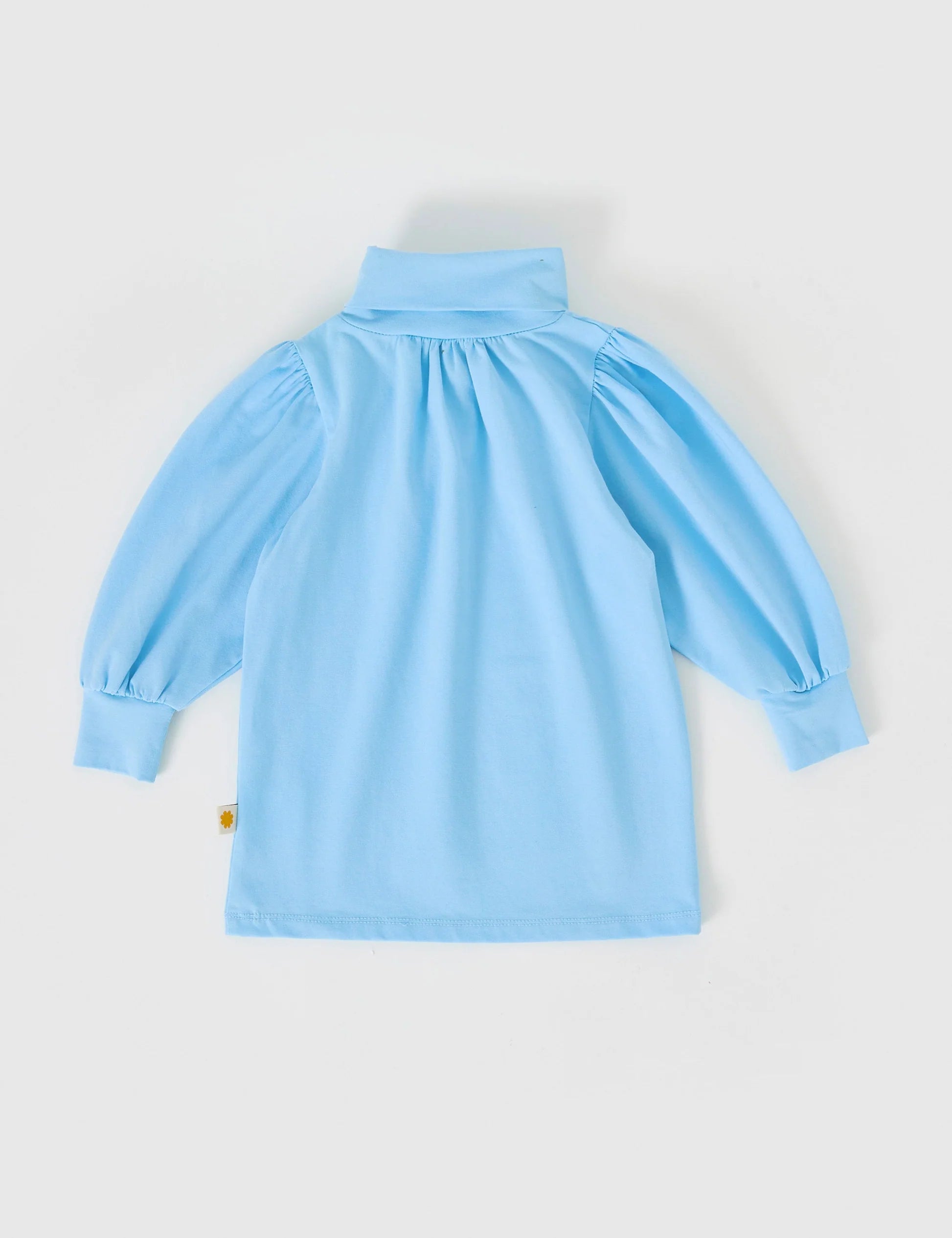 Goldie + Ace Sofia Embroidered Puff Sleeve Skivvy Sky Blue