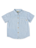 Goldie + Ace Sailor Stripe Holiday Shirt - Ocean/Ivory