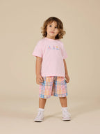 Goldie + Ace Rainbow Gingham Kirby Relaxed Shorts