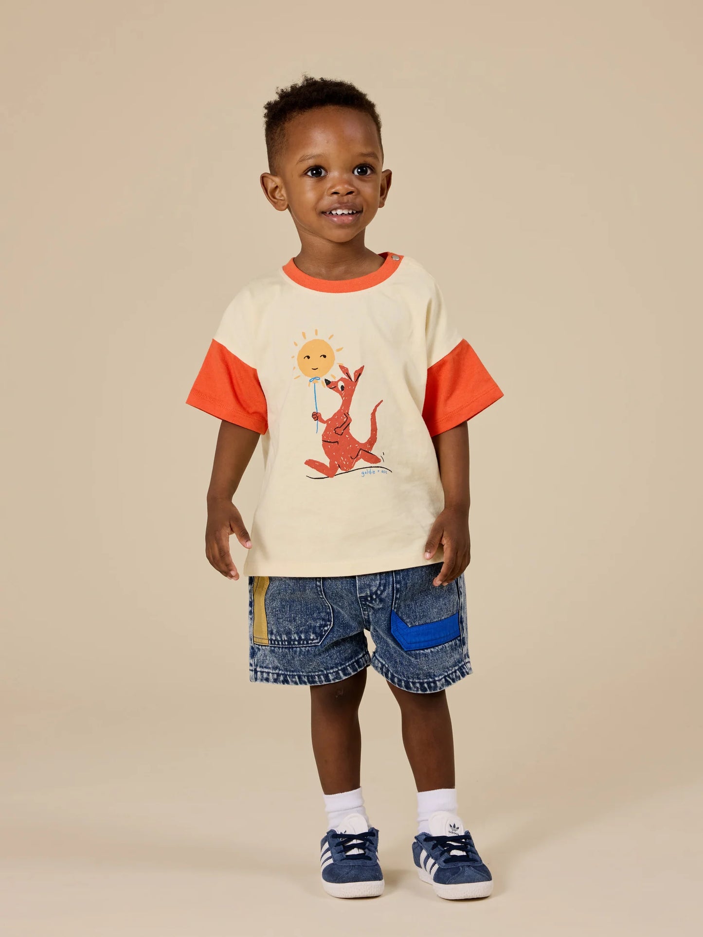 Goldie + Ace Primary Pop Noah Denim Shorts