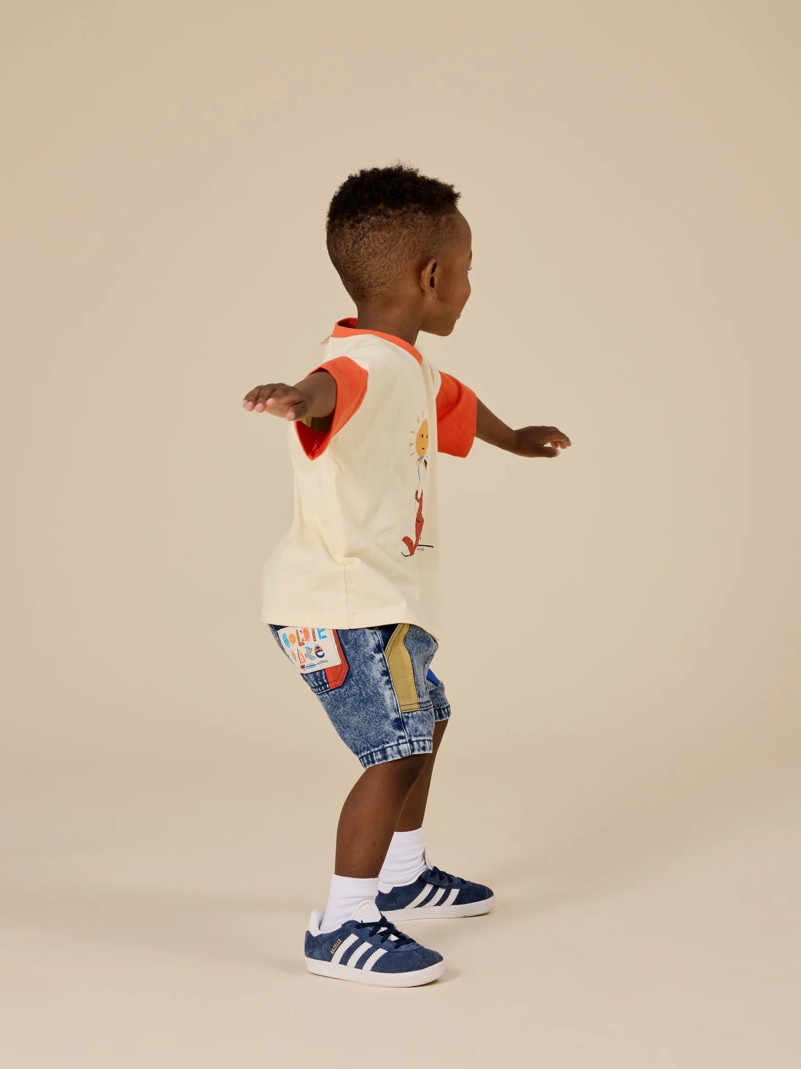 Goldie + Ace Primary Pop Noah Denim Shorts