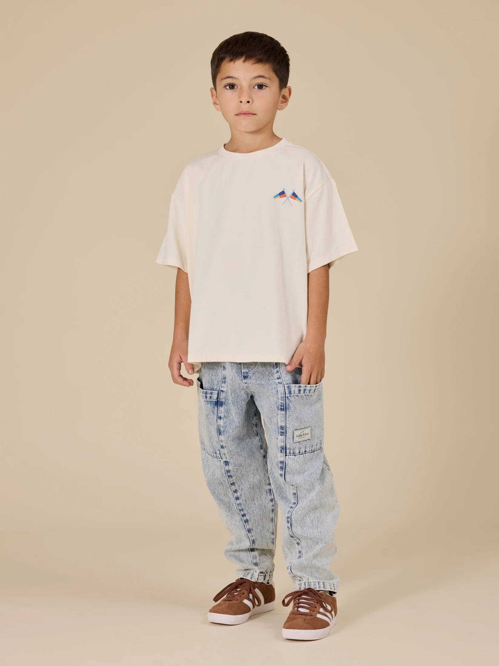 Goldie + Ace Kit Denim Pocket Pant Light Denim