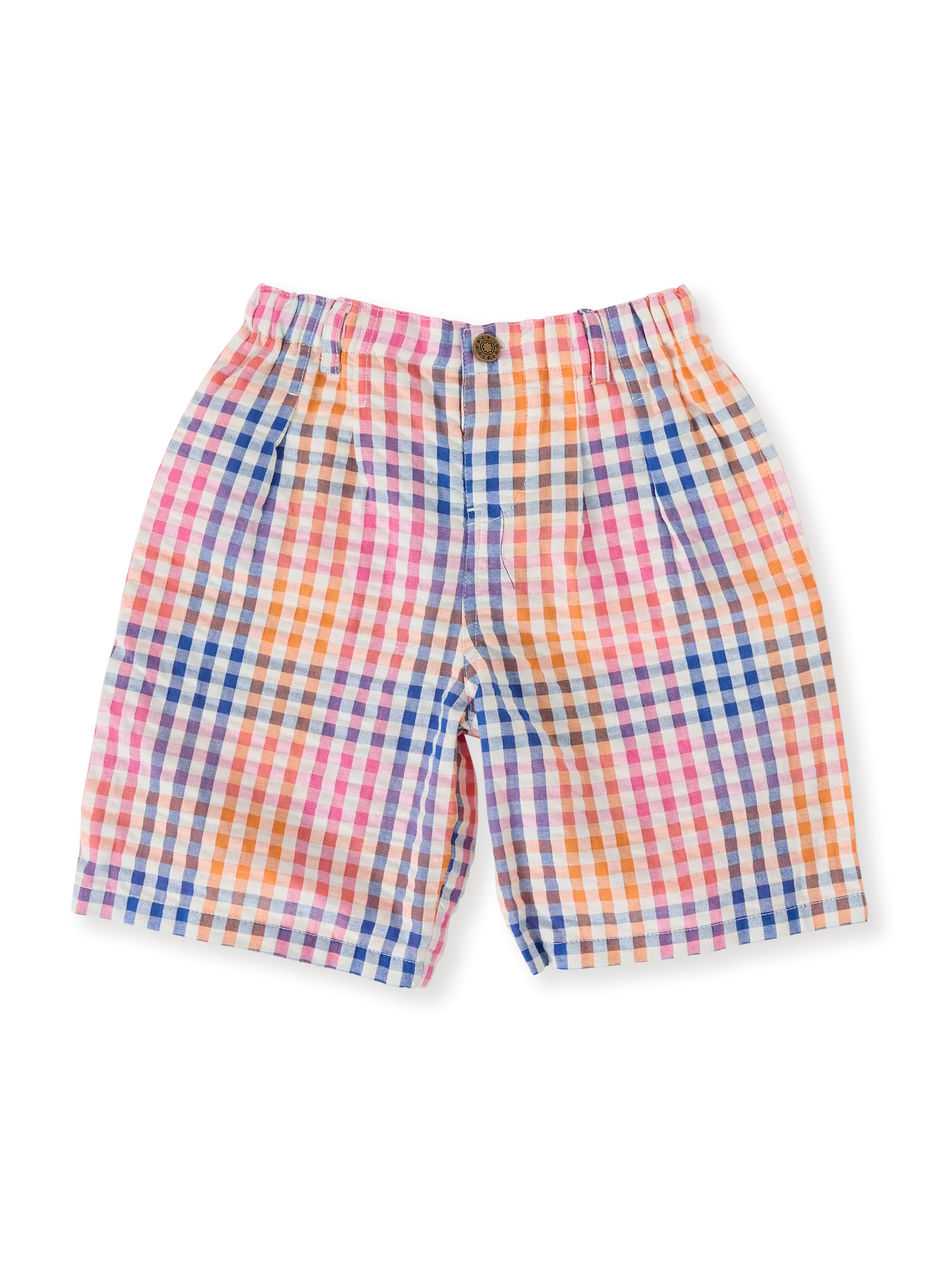 Goldie + Ace Rainbow Gingham Kirby Relaxed Shorts