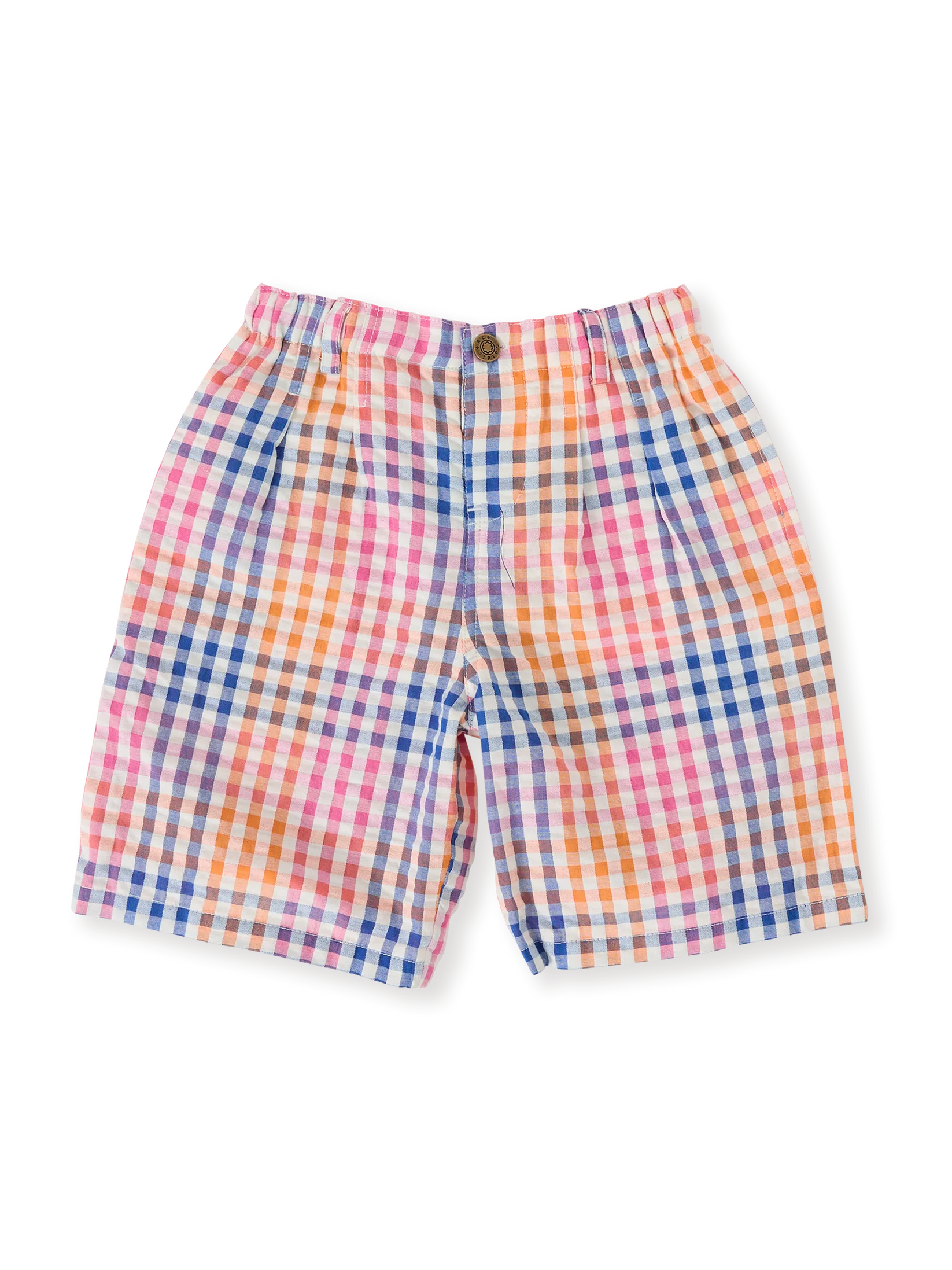 Goldie + Ace Rainbow Gingham Kirby Relaxed Shorts