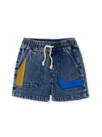 Goldie + Ace Primary Pop Noah Denim Shorts