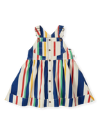 Goldie + Ace 90's Bold Stripe Heidi Denim Pinafore Dress