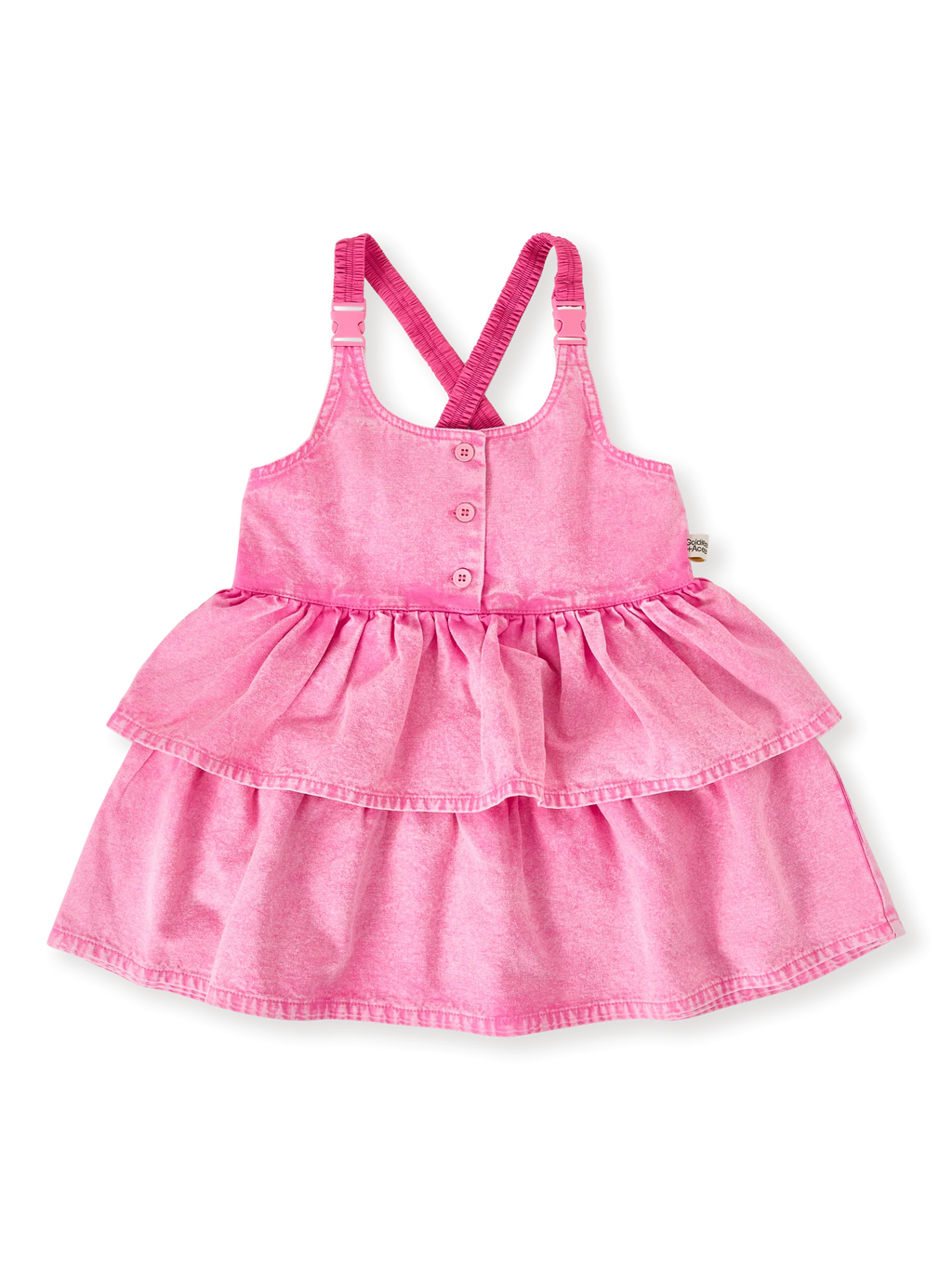 Goldie + Ace Saskia Denim Frill Pinafore Dress