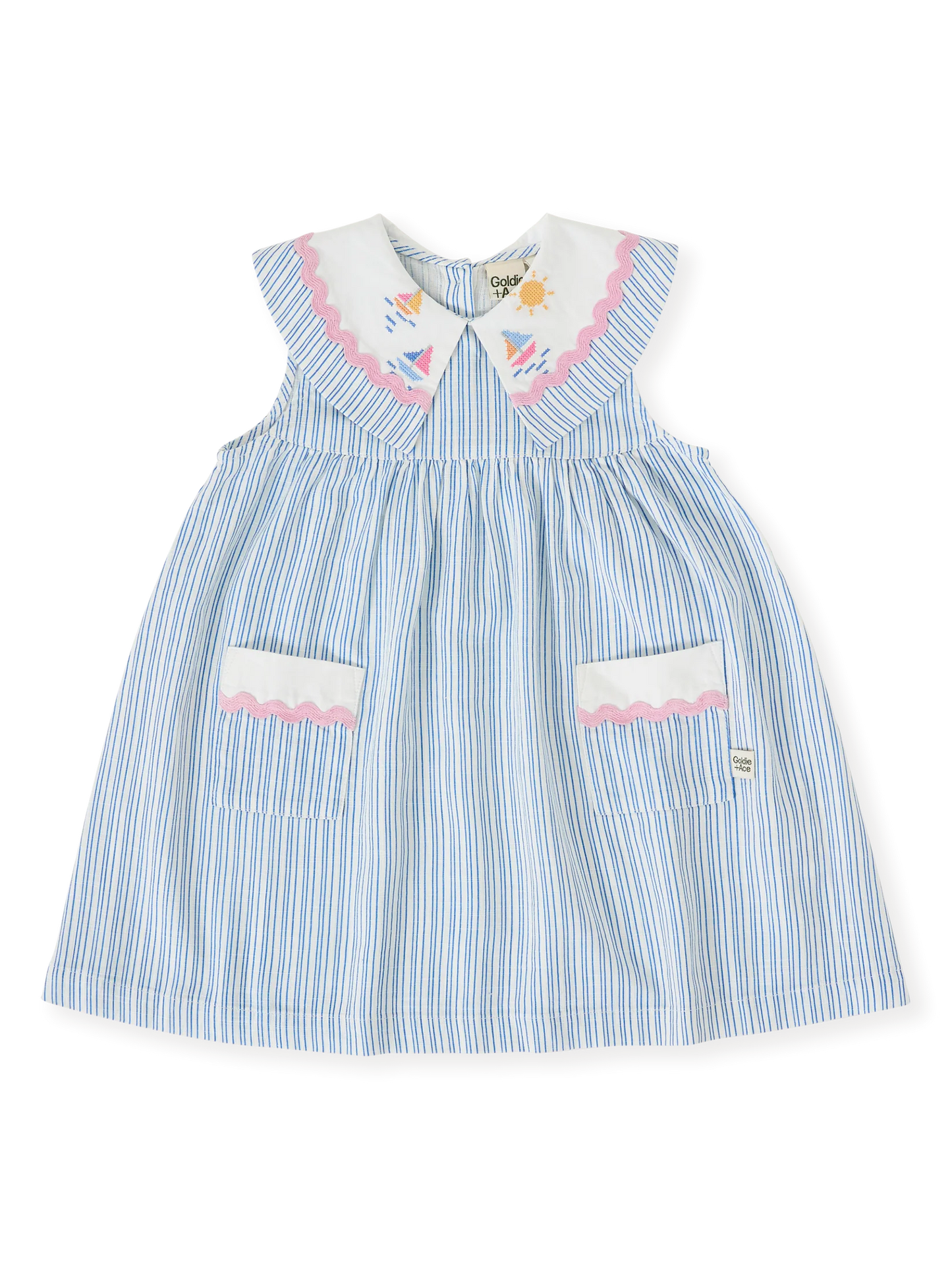 Goldie + Ace Sailor Stripe Lucy Collared Dress