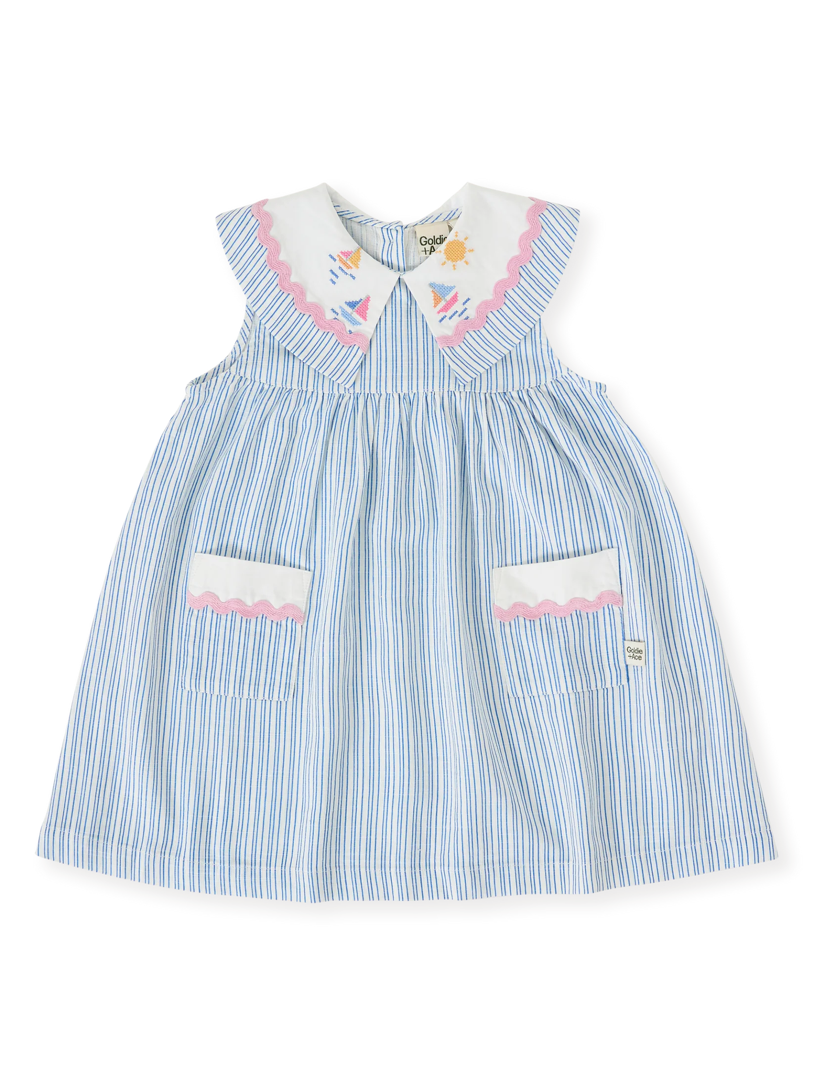 Goldie + Ace Sailor Stripe Lucy Collared Dress