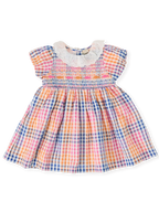 Goldie + Ace Rainbow Gingham Flo Smocked Dress