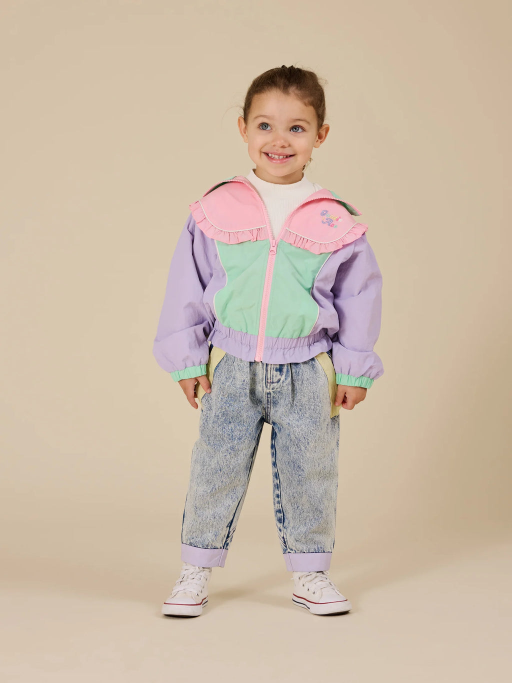 Goldie + Ace Frill Seekers Retro Spray Jacket Peapod