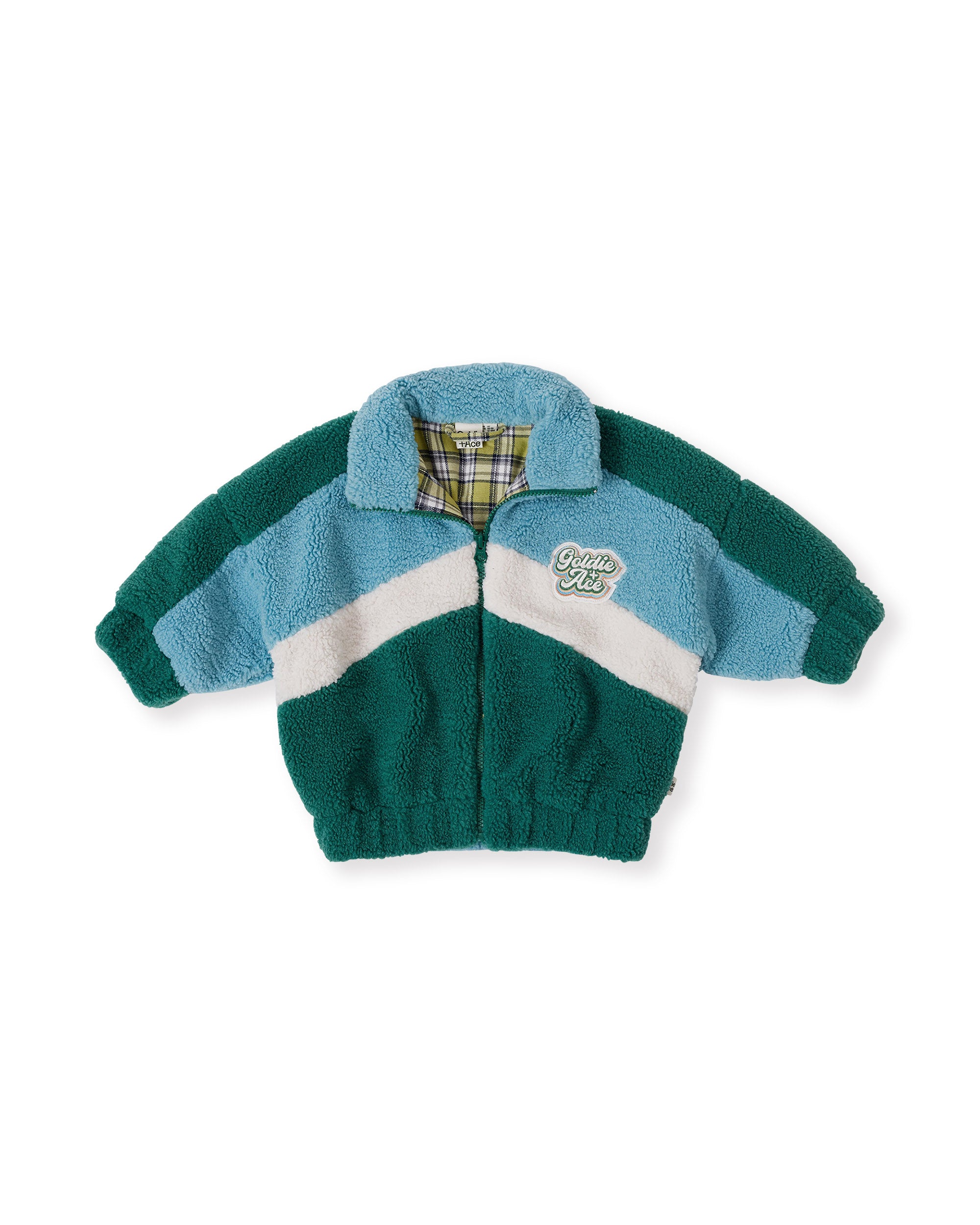 Goldie + Ace Frankie Sherpa Jacket Teal