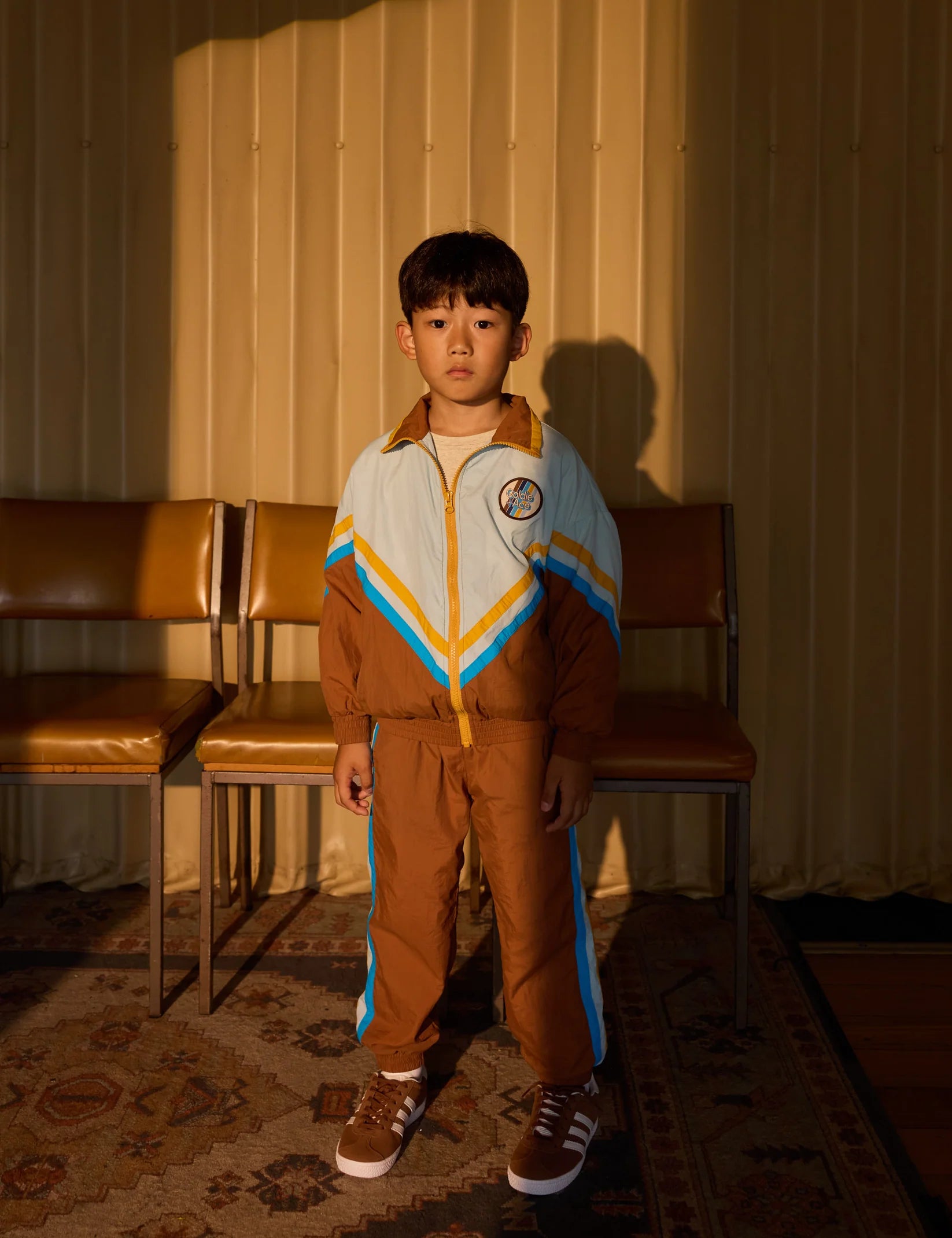 Goldie + Ace Retro Lightweight Sporty Pants Brown