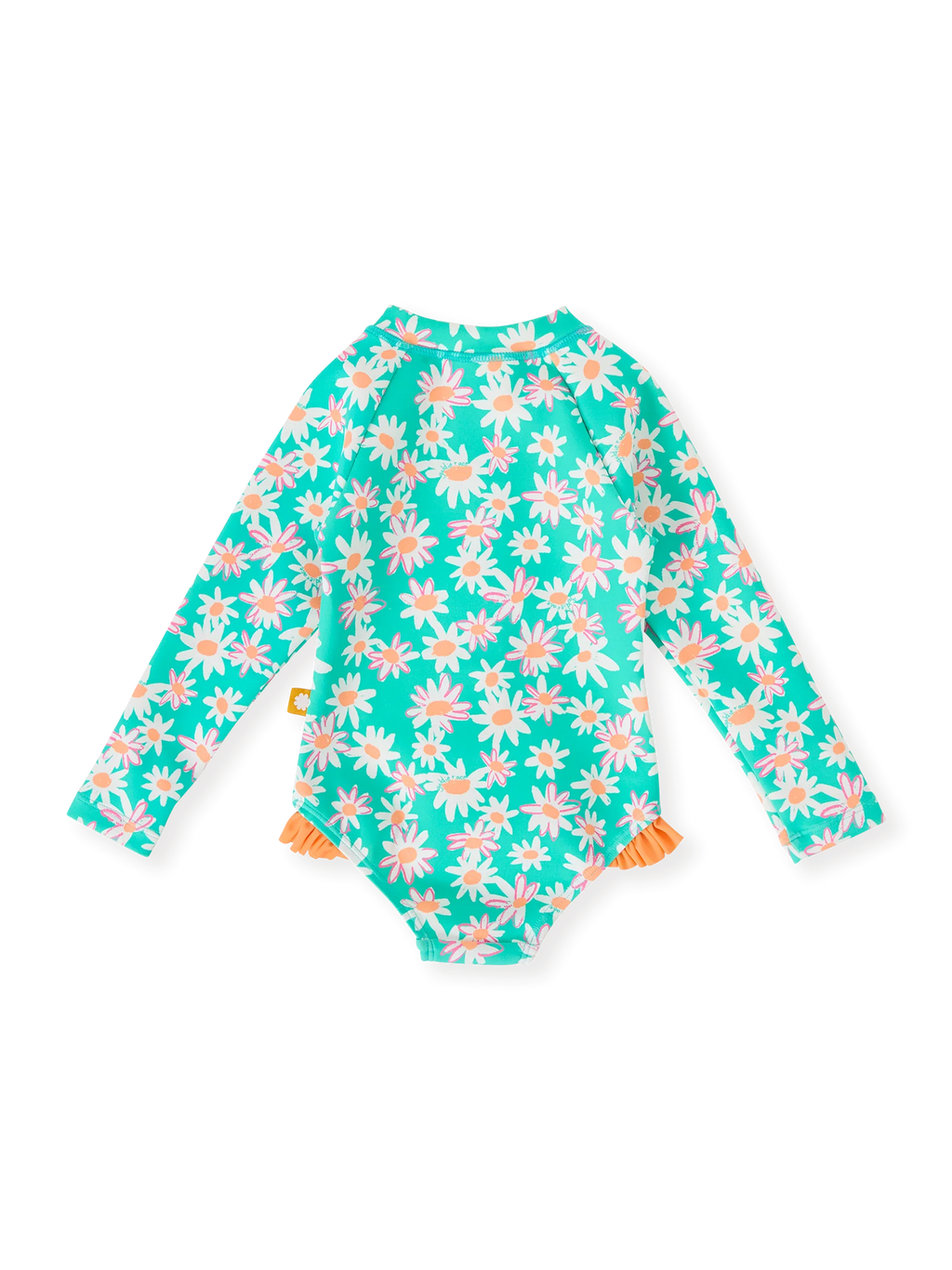 Goldie + Ace  Daisy Patch Long Sleeve Frill Swimsuit