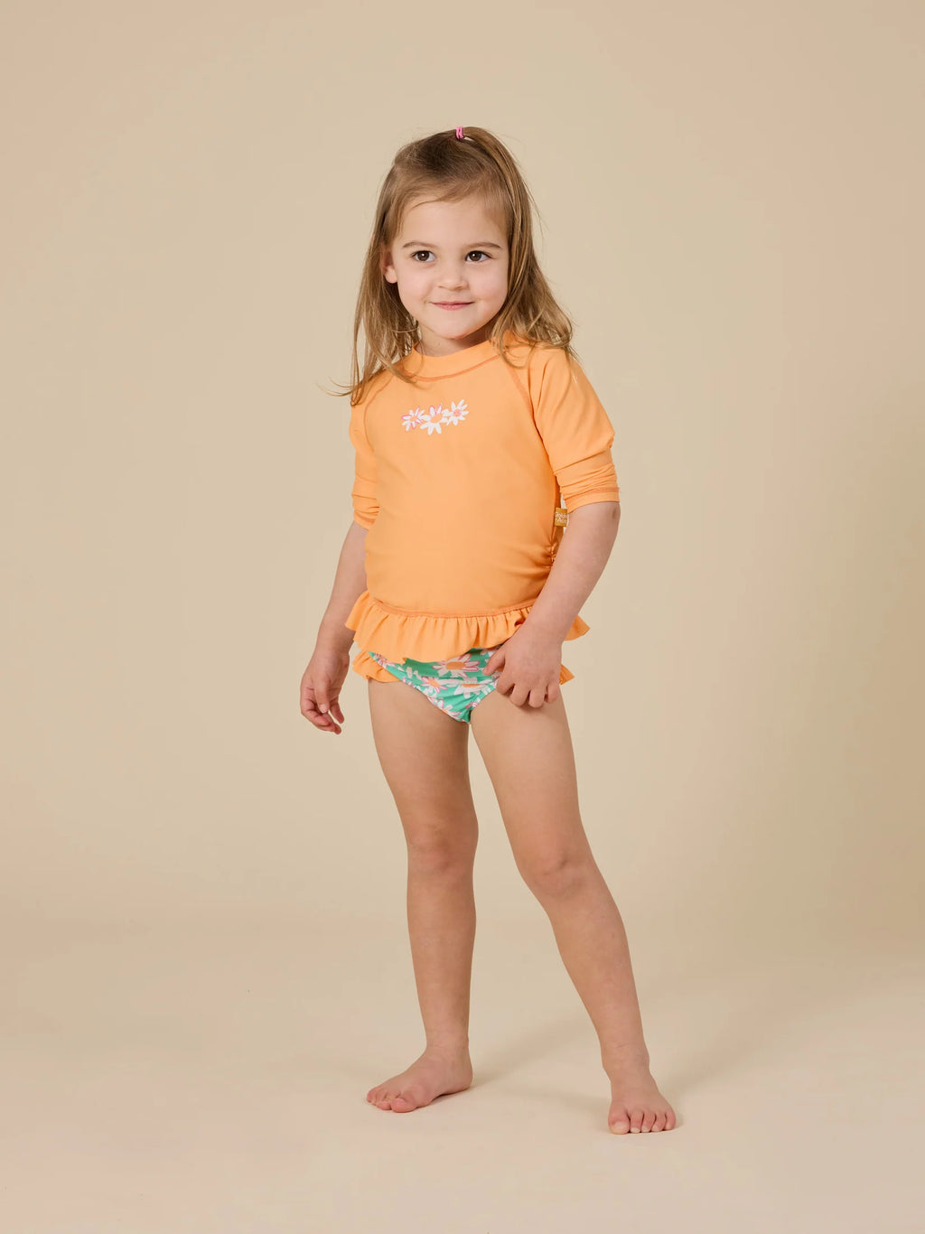 Goldie + Ace  Daisy Chain Frill Rashguard