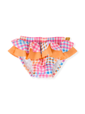 Goldie + Ace Rainbow Gingham Frill Waist Swim Nappy