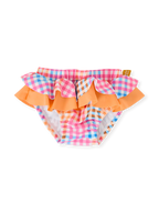 Goldie + Ace Rainbow Gingham Frill Waist Swim Nappy