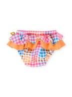 Goldie + Ace Rainbow Gingham Frill Waist Swim Nappy