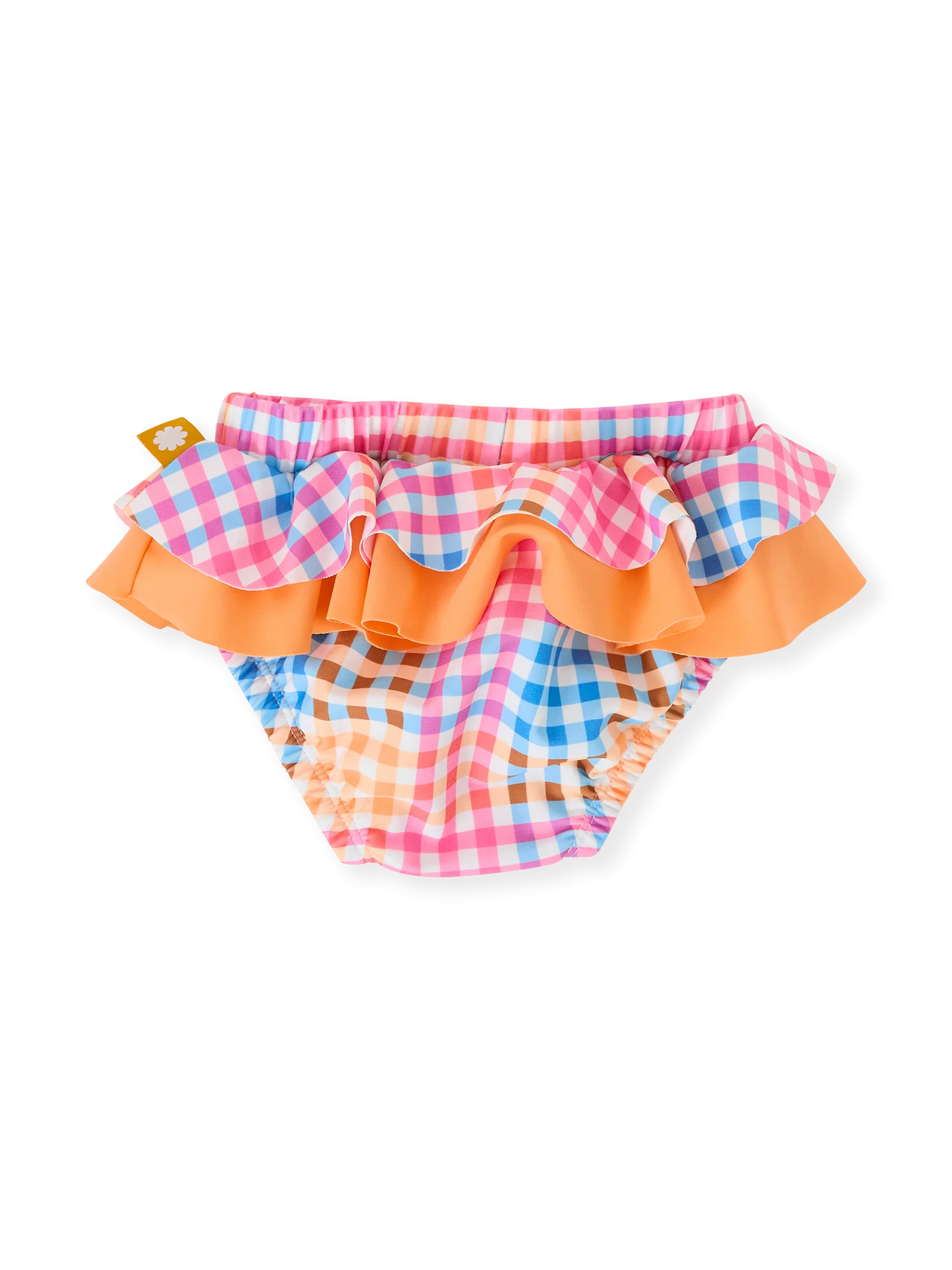 Goldie + Ace Rainbow Gingham Frill Waist Swim Nappy