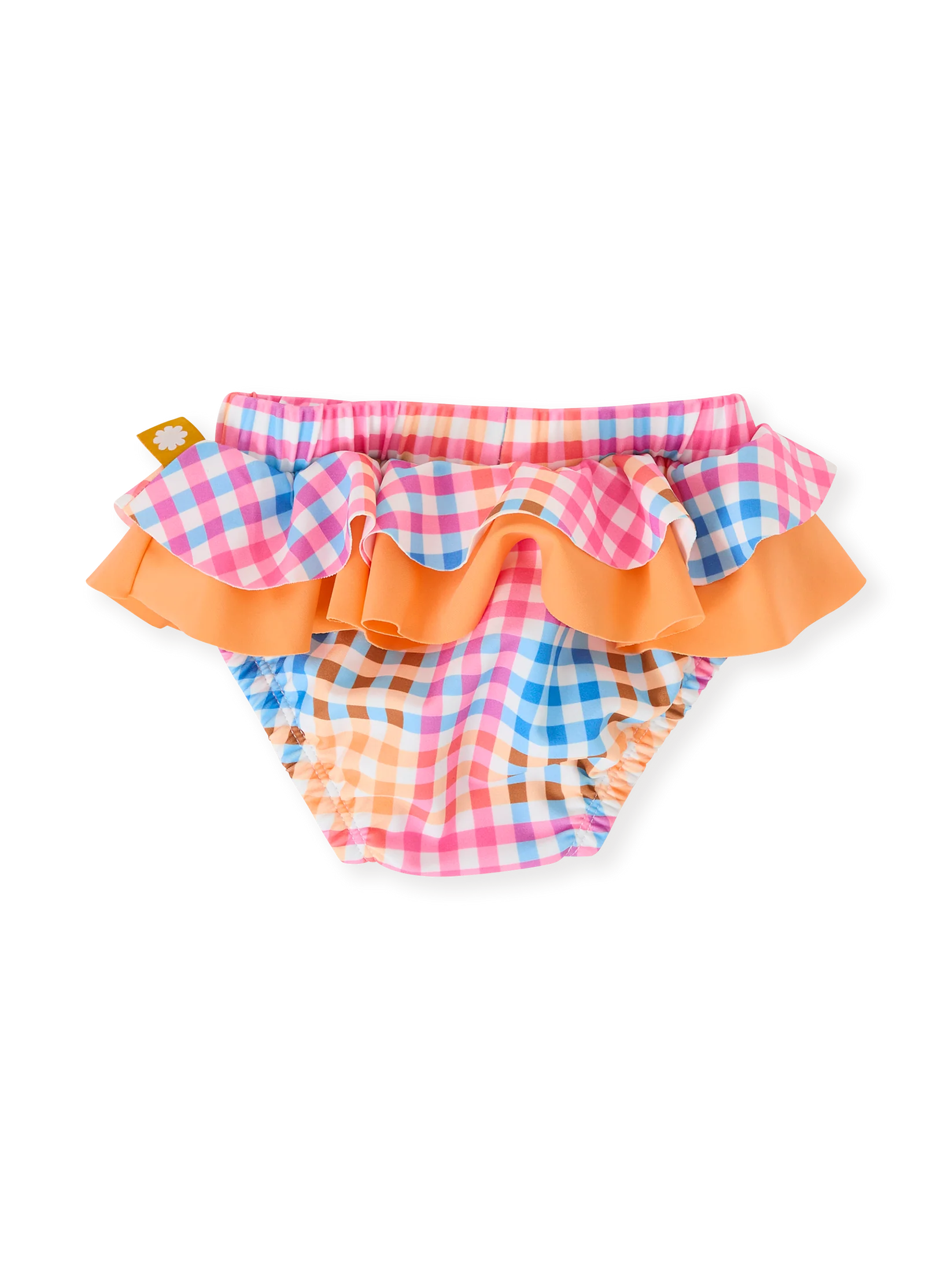 Goldie + Ace Rainbow Gingham Frill Waist Swim Nappy