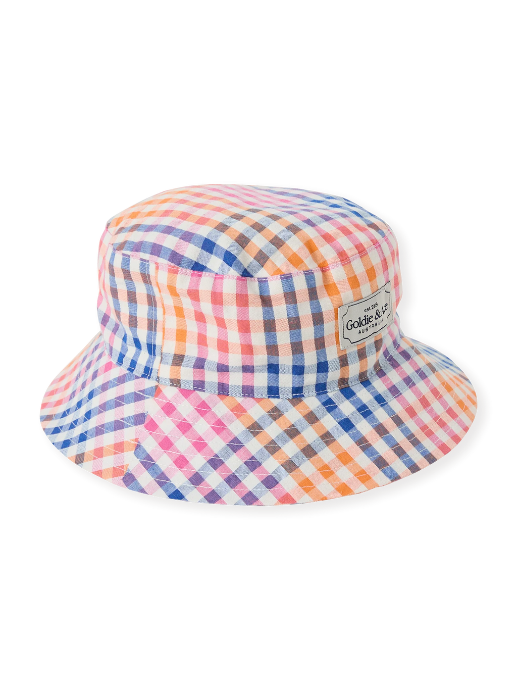 Goldie + Ace Rainbow Gingham Bucket Hat