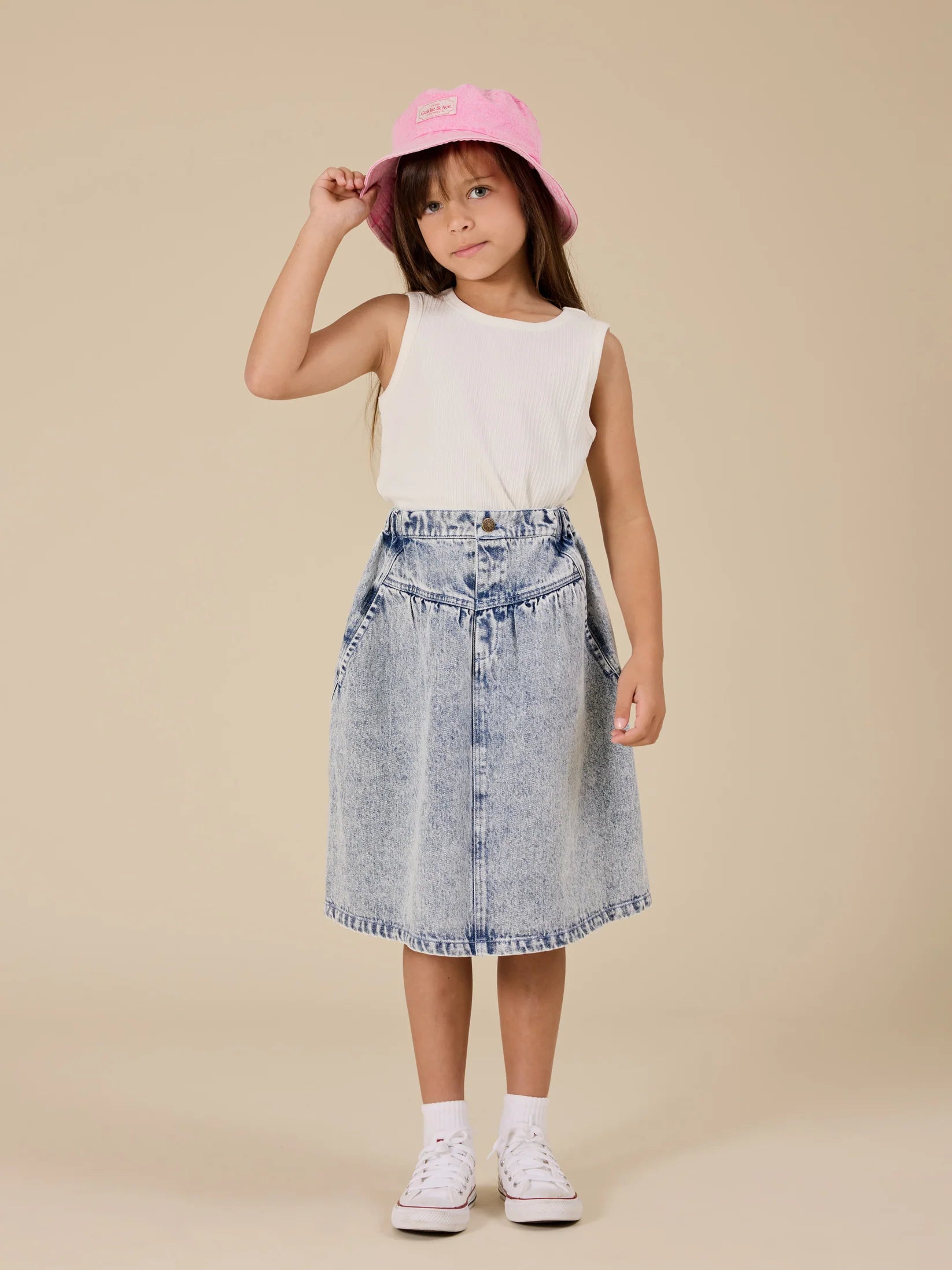 Goldie + Ace Esta A-Line Denim Skirt