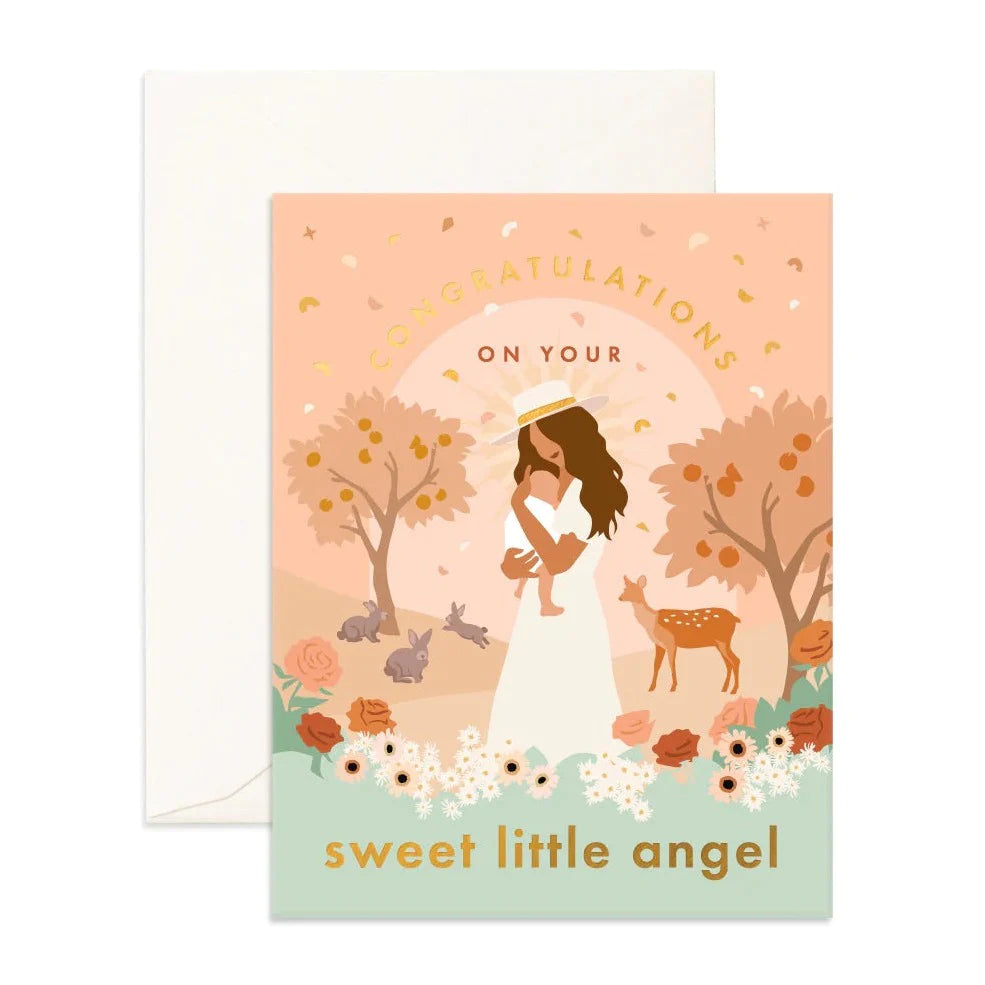 Fox & Fallow Greeting Card - Sweet Little Angel