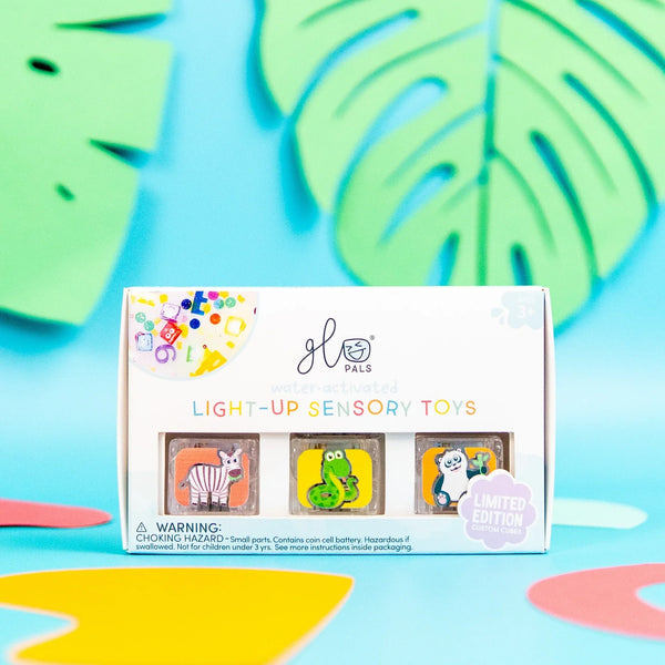 Jellystone Limited Edition Light-Up Cubes, 6-Pack Zoo Animals