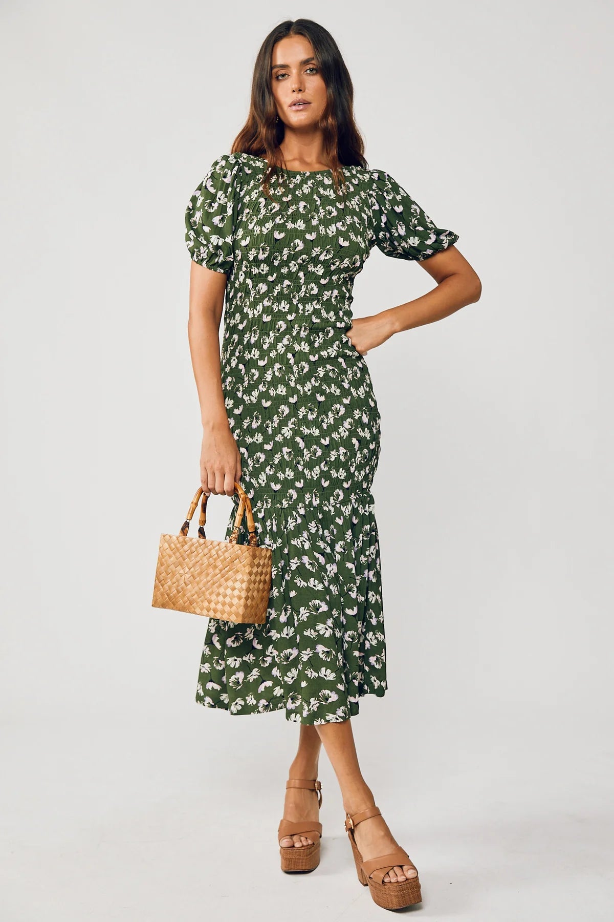 Rue Stiic Isabella Maxi Smock Dress - Garden Bloom