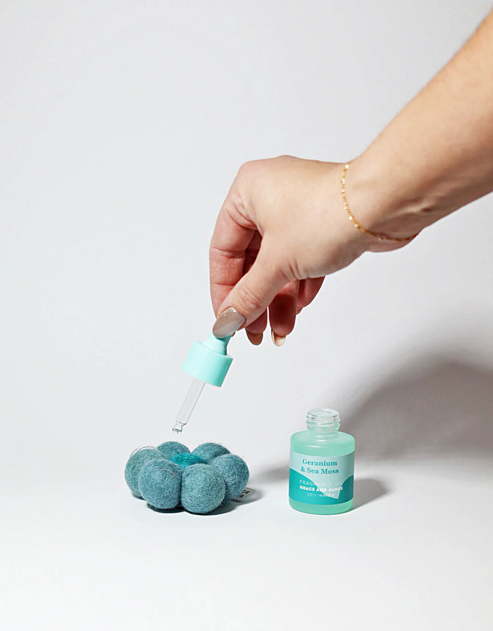 Grace and James Geranium & Sea Moss - Felt Air Freshener