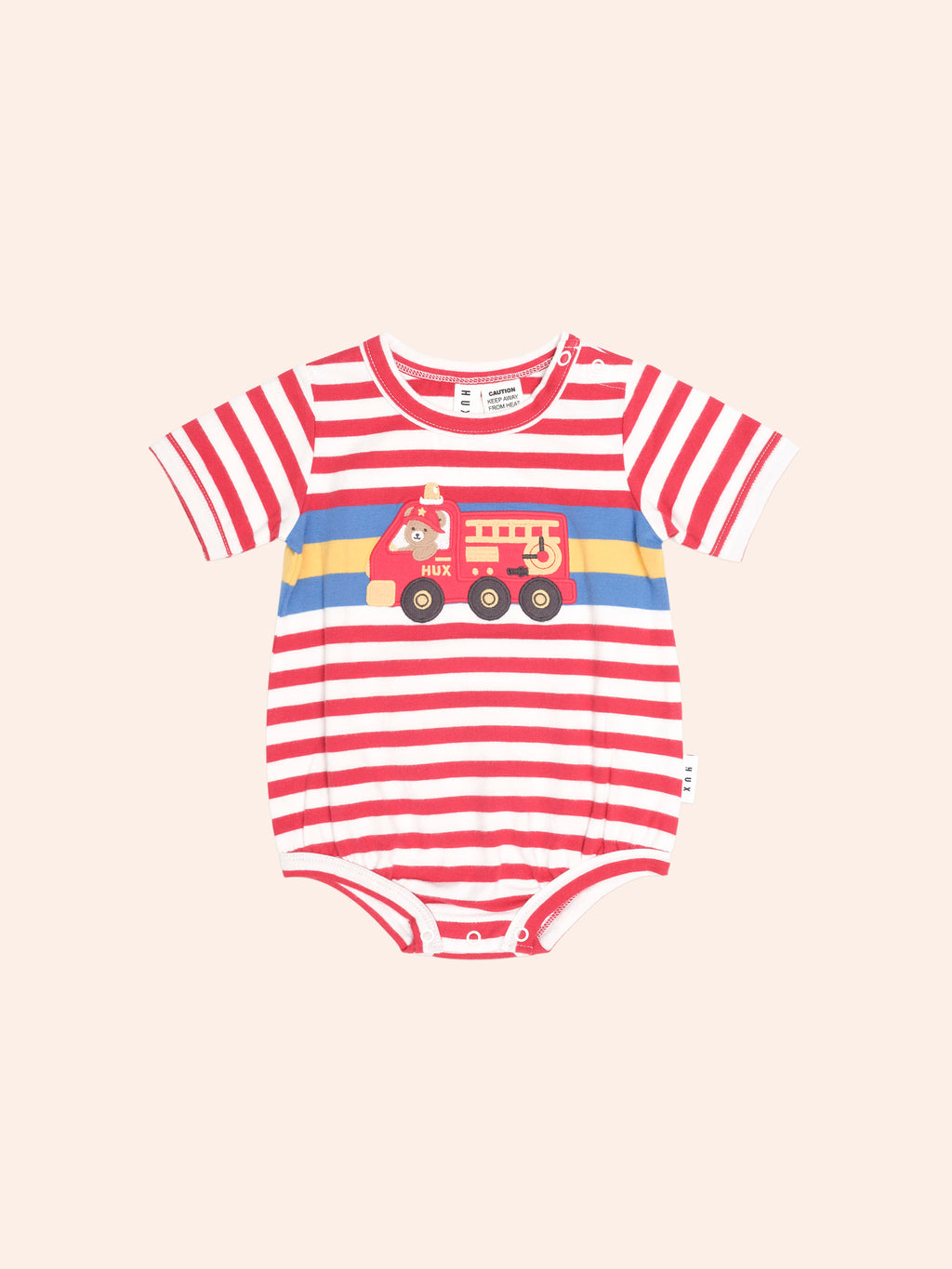 Huxbaby Fireman Hux Stripe Romper