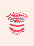 Huxbaby Fireman Hux Stripe Romper