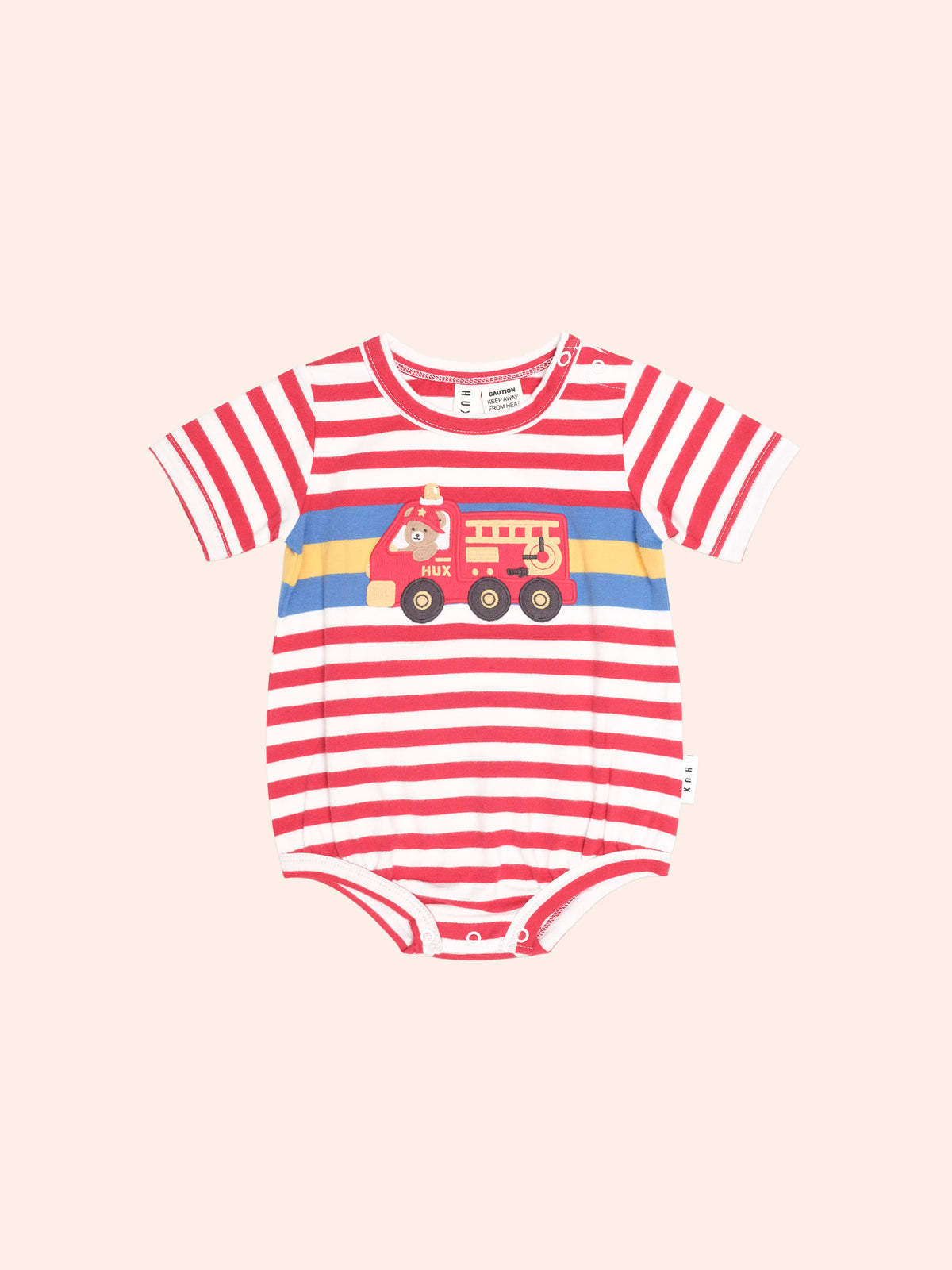 Huxbaby Fireman Hux Stripe Romper