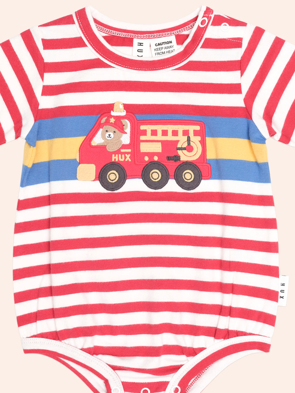 Huxbaby Fireman Hux Stripe Romper