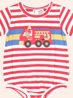Huxbaby Fireman Hux Stripe Romper