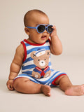 Huxbaby Nautrical Stripe Sitting Hux Sleeveless Romper
