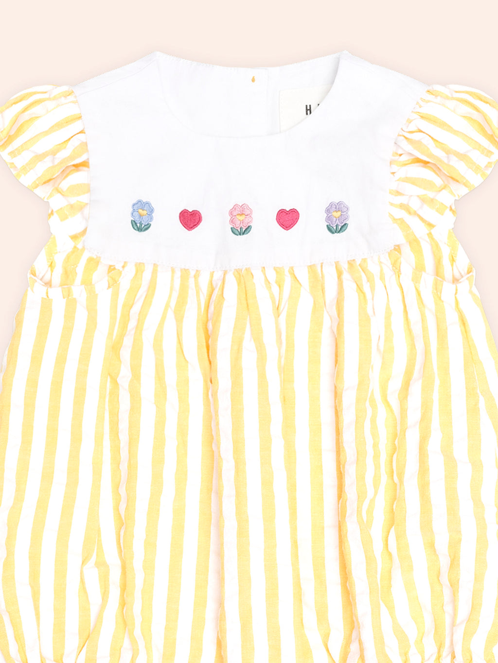 Huxbaby Flower Field Stripe Playsuit