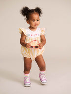 Huxbaby Flower Field Stripe Playsuit