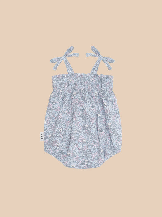 Huxbaby BLUEBELL FLORAL BUBBLE ONESIE