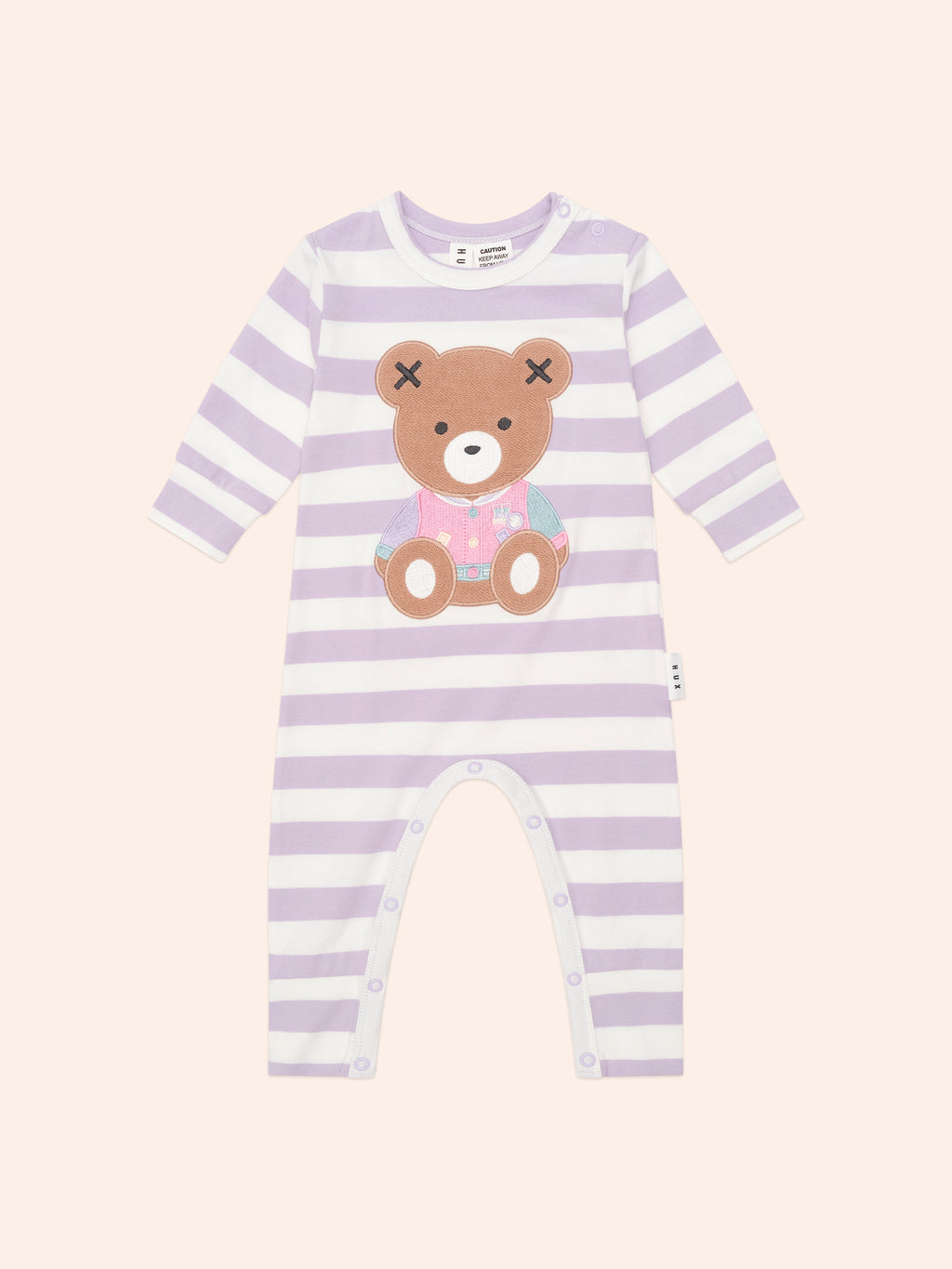 Huxbaby College Hux Orchid Stripe Romper