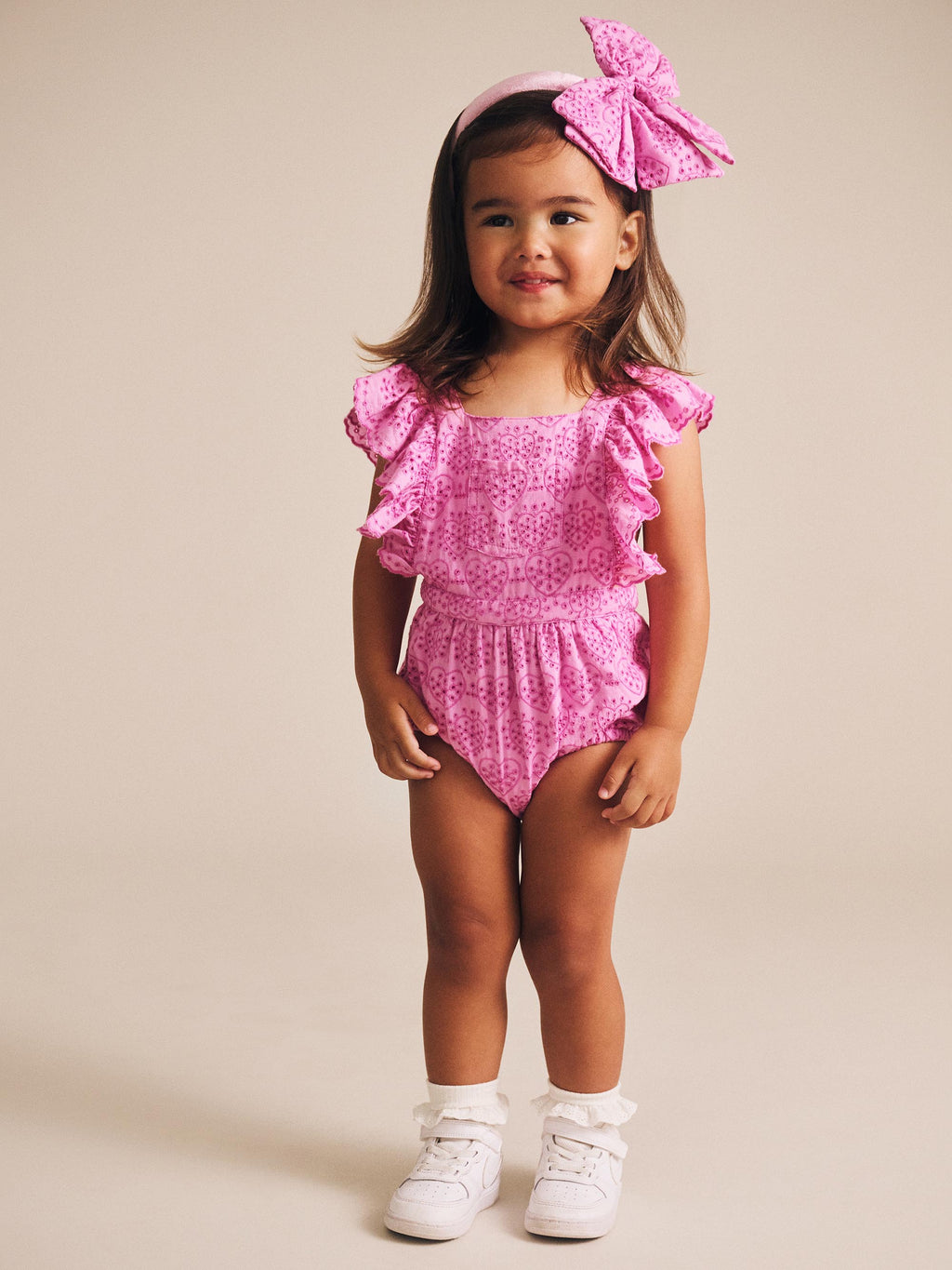 Huxbaby Frilly Broderie Playsuit